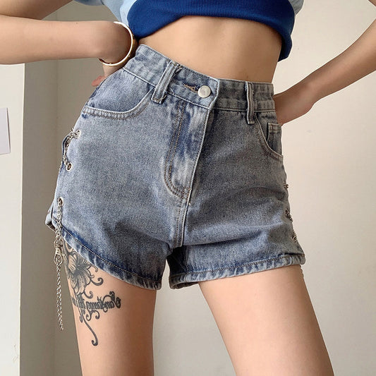 Hiphop split high waist shorts SS2606