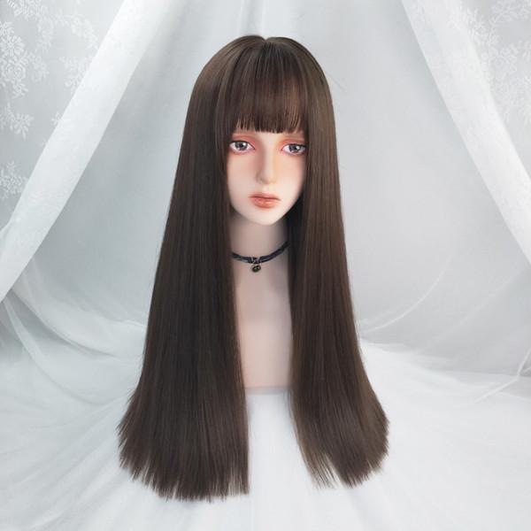 5 Colors Natural Lolita Long Straight Wig  WS1096