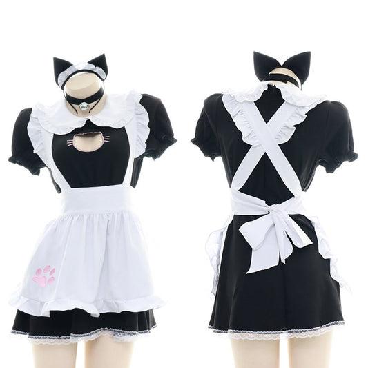 Cute cat open chest dress   SS1185