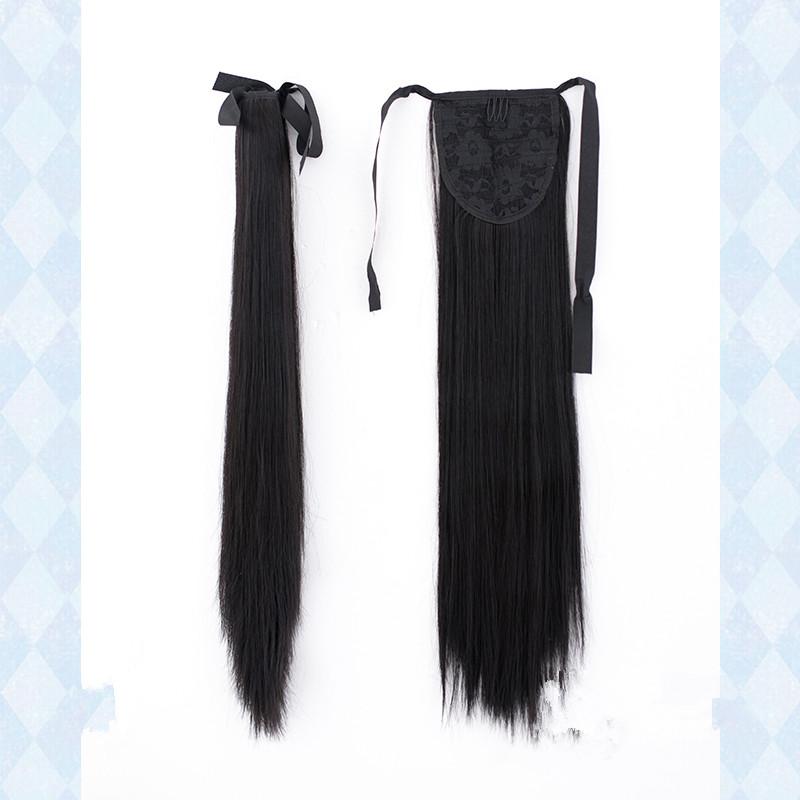 Straight hair loli strappy big wave fake ponytail WS2042