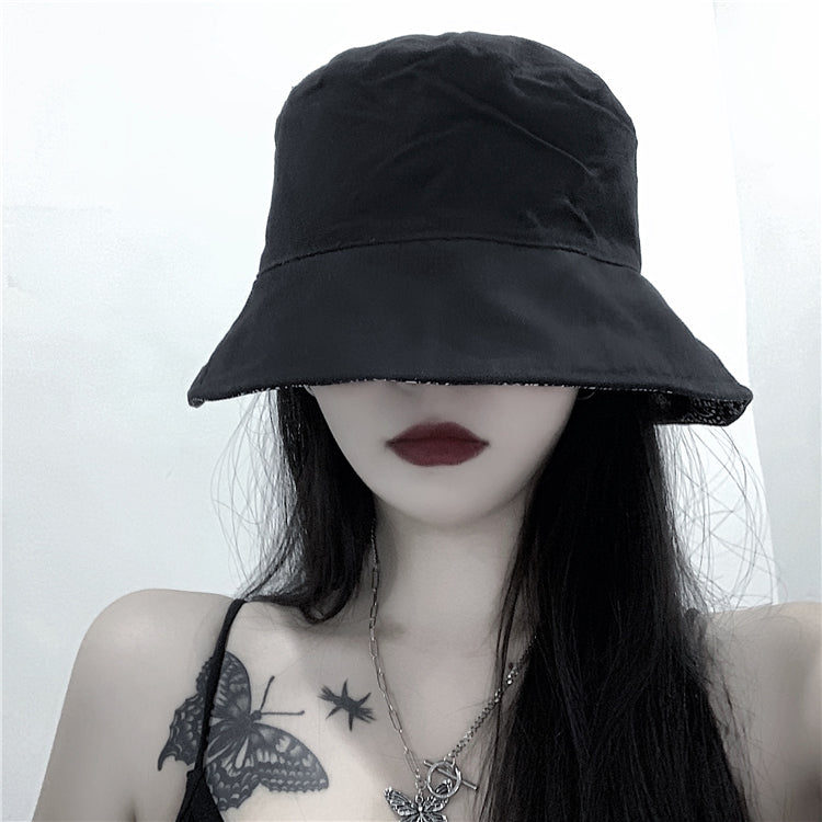 Black Cashew Flower Double-sided Fisherman Hat SS2335