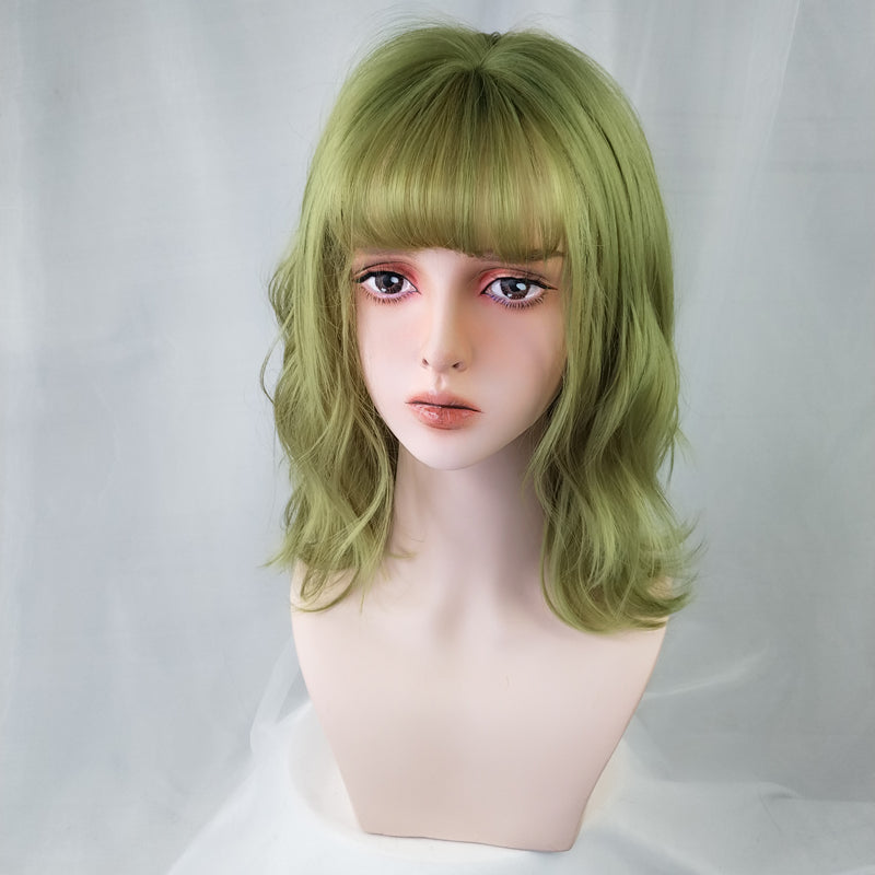 Lolita green short curly wig WS2232