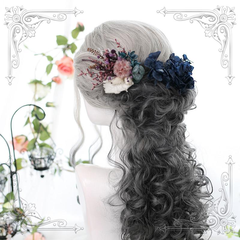 Lolita Grey-Green Curly Hair  Wig WS1005