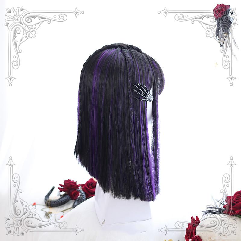 Lolita Purple Straight Wigs WS1076