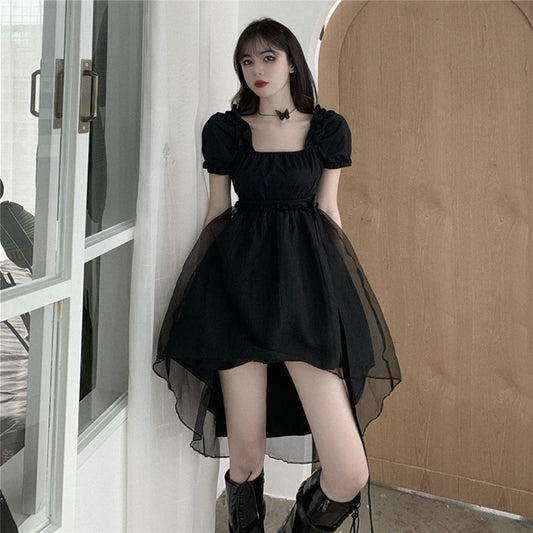 Dark girly black organza dress SS2471