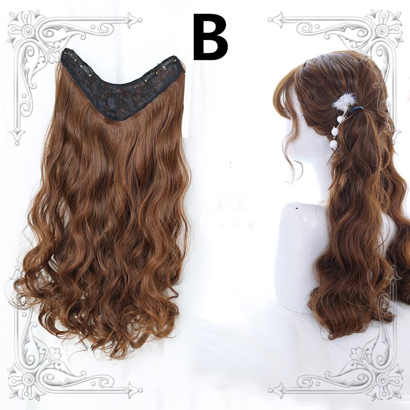 V-shaped wig piece long curly hair accessories WS1261