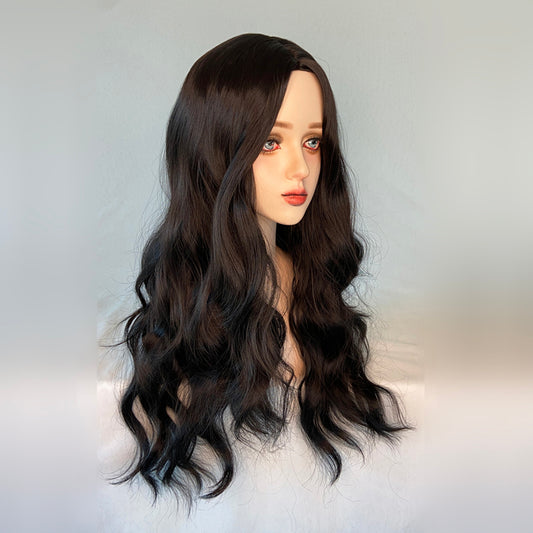 Black natural big wave wig WS2324