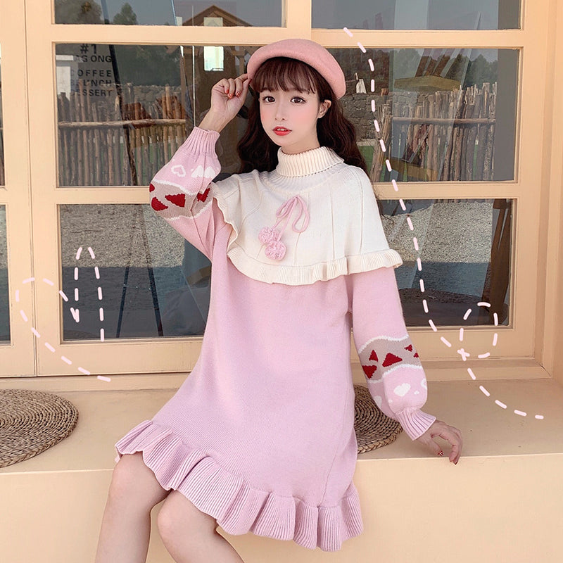 Sweet and cute colorblock sweater SS2395