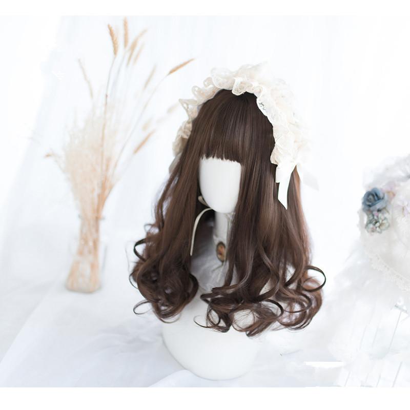 Daily Japanese style long curly hair Lolita wig WS2062