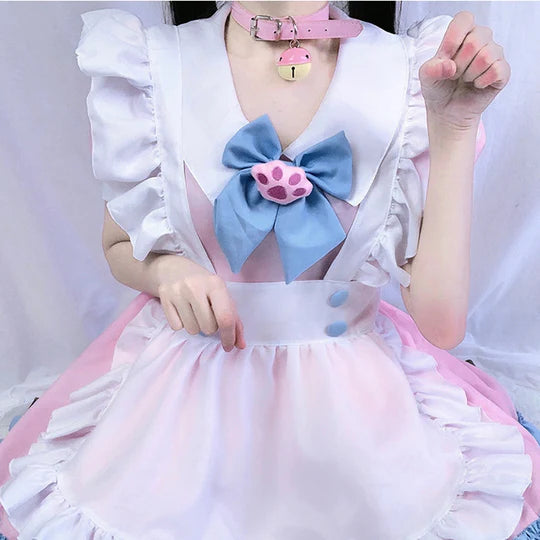 Big Bow Cake Dress Blue Pink Dress SS2980