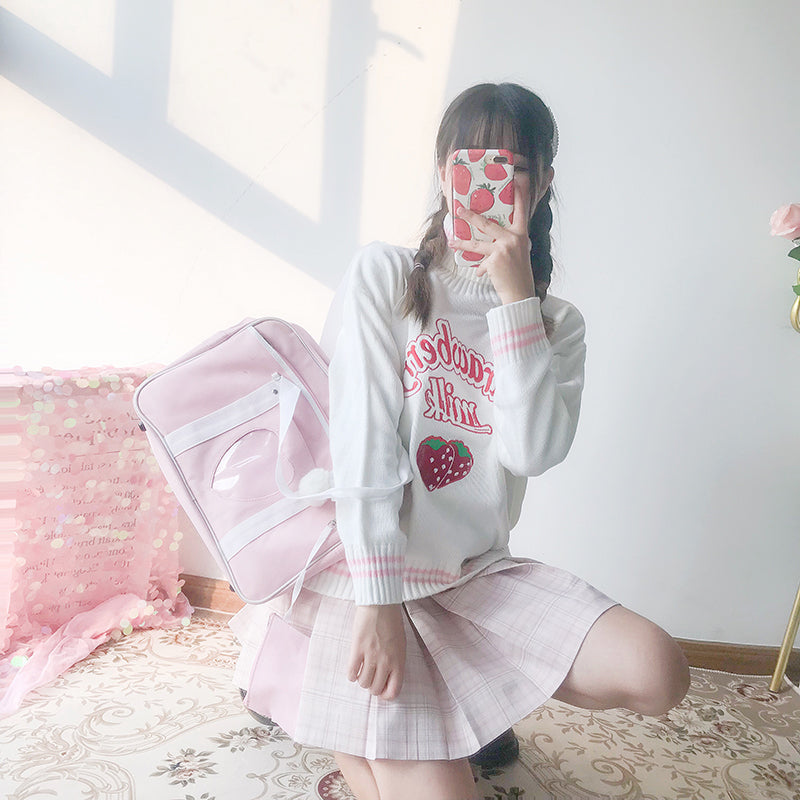 Sweet strawberry embroidery sweater SS2396