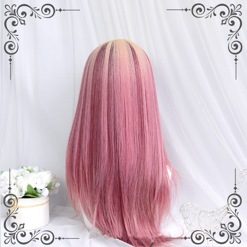 Gentle girly pink natural lolita wig WS2243