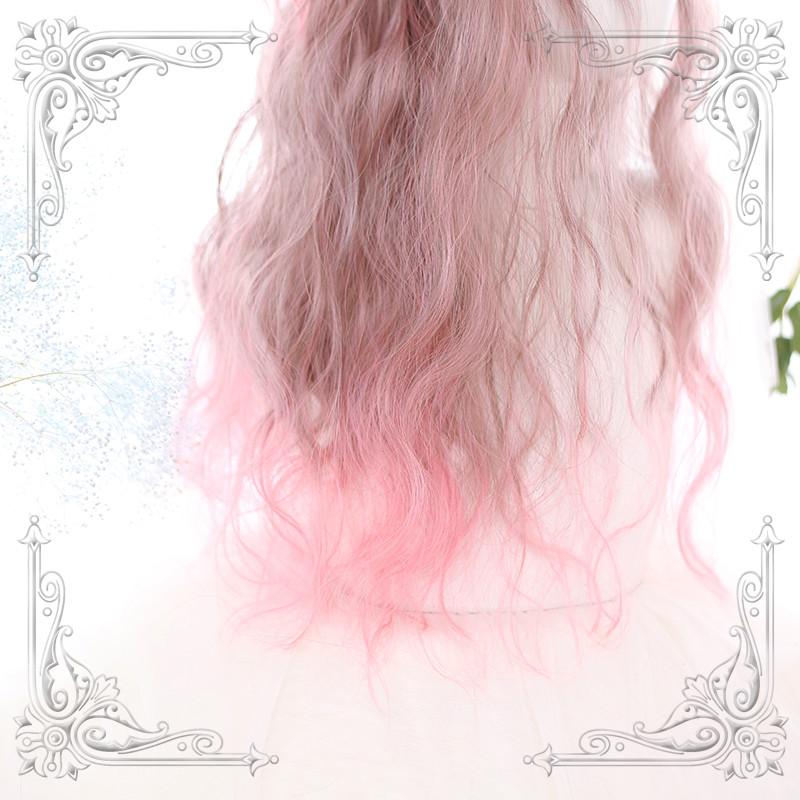 Long curly hair Lolita pink wig WS1304