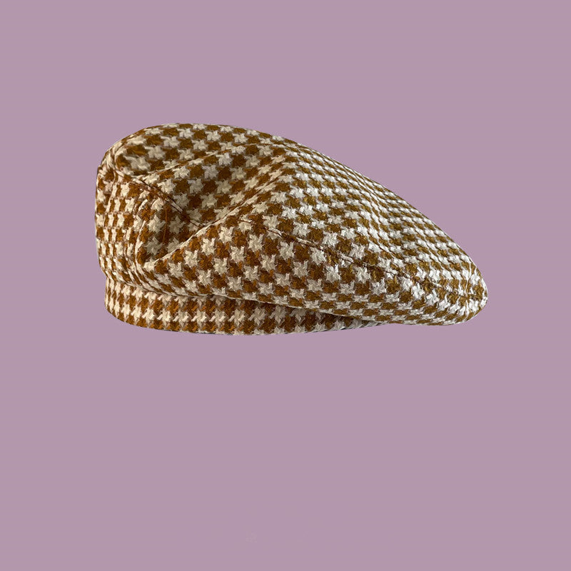 Sweet girl plaid beret SS2718