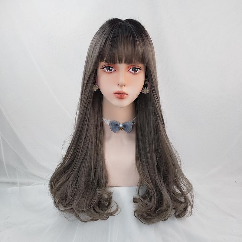 Sweet and lovely big wave curly mixed color wig WS1175