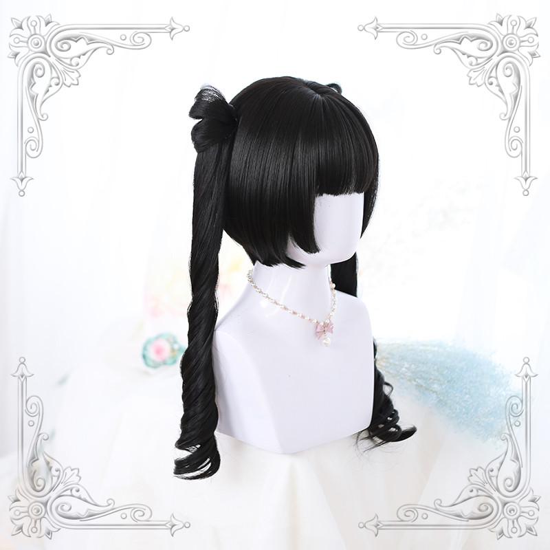 Lolita Black Double Ponytail Long Wig WS1064