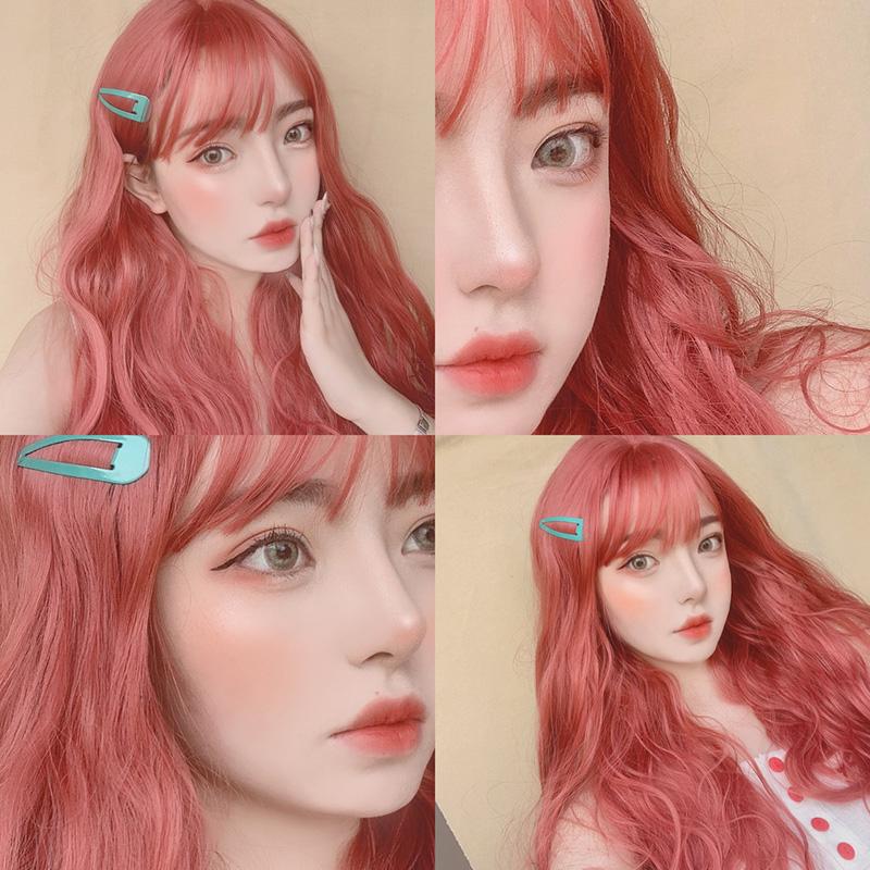 Cute Harajuku Orange Red Fluffy Big Wave Wig WS1217