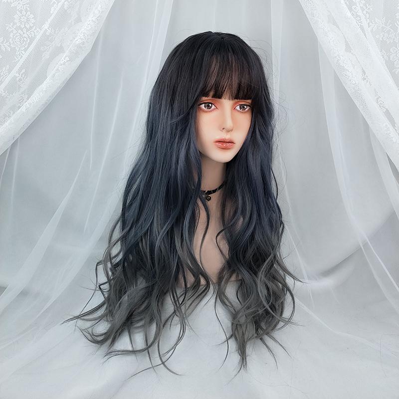 Big wave gradient haze gray lolita wig WS1203