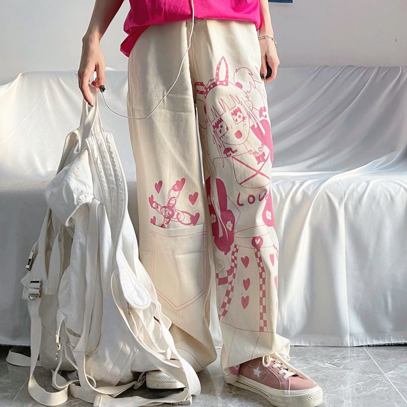 Jfashion cartoon print pants SS2658