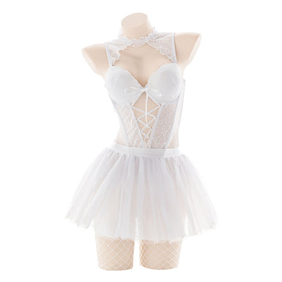 Pure white swan fluffy skirt lingerie SS1147