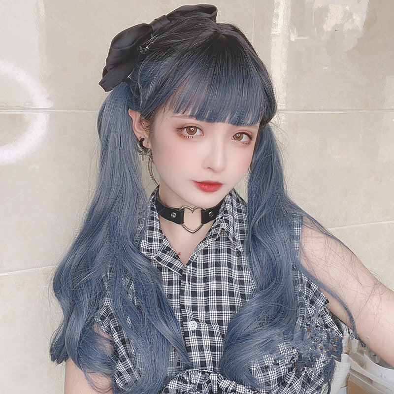 lolita natural blue gradient wig WS2174