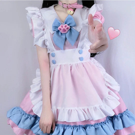 Big Bow Cake Dress Blue Pink Dress SS2980