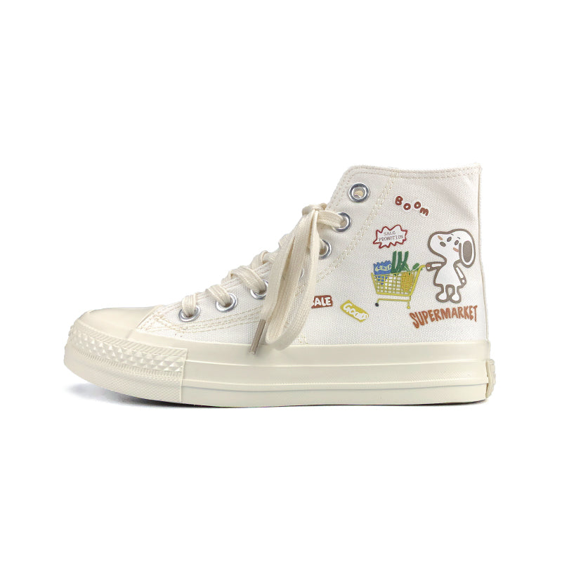 Cute soft girl high top canvas shoes SS2462