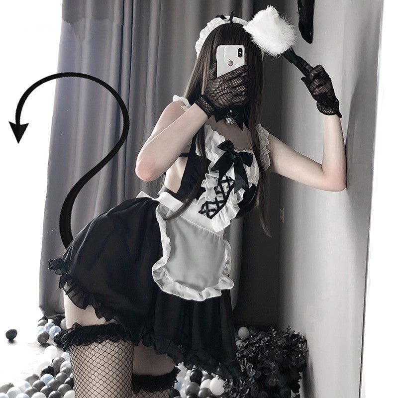 Hot transparent apron maid outfit SS2217