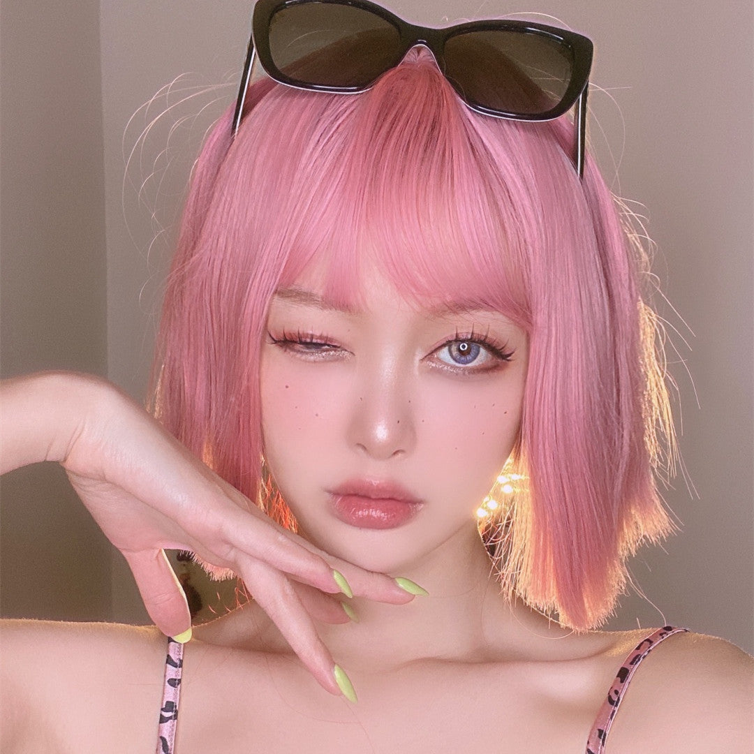 Lolita pink short straight wig WS2184