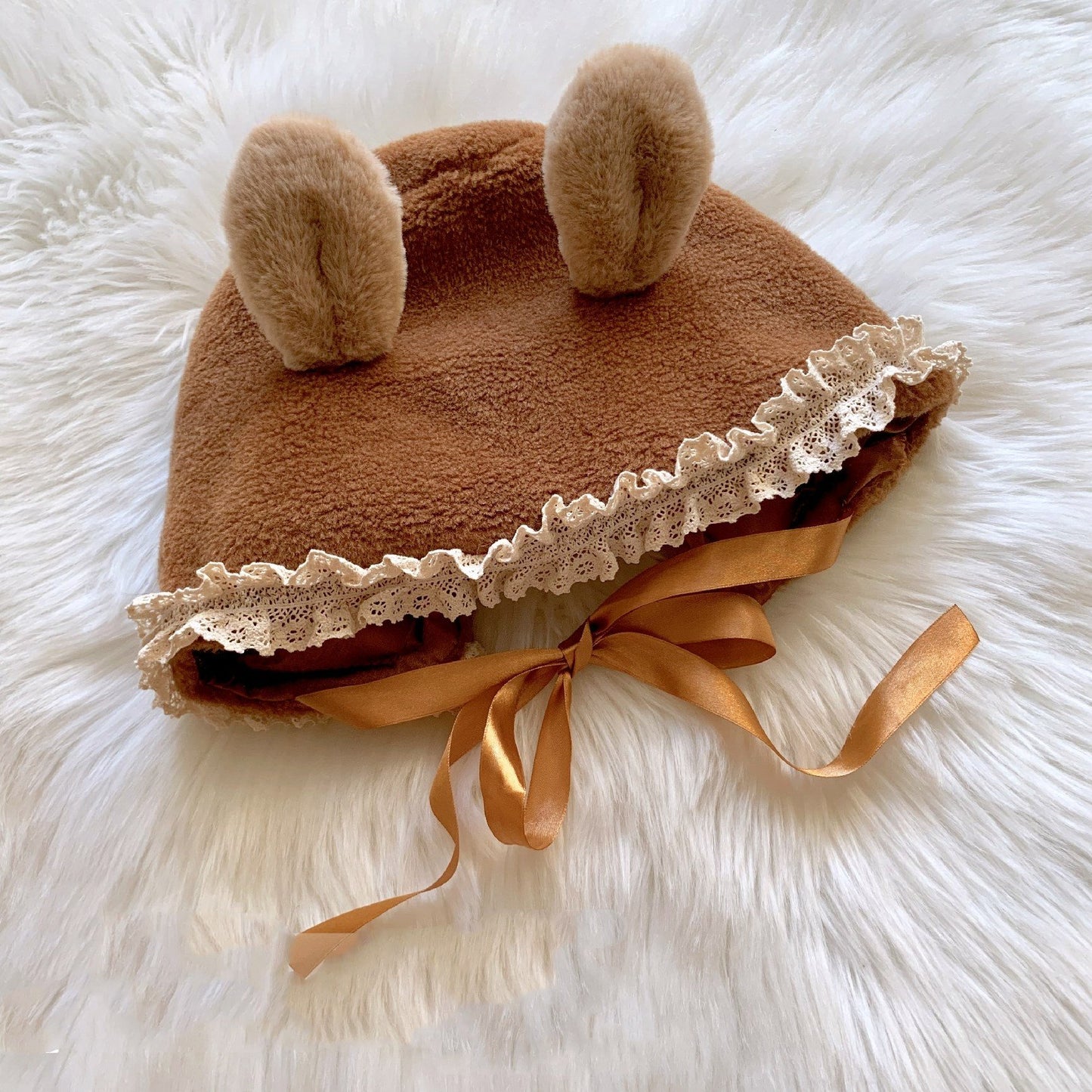 Plush warm rabbit ear hat  WS3039