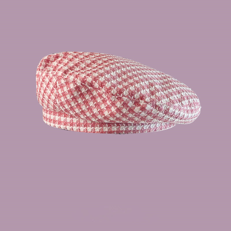 Sweet girl plaid beret SS2718