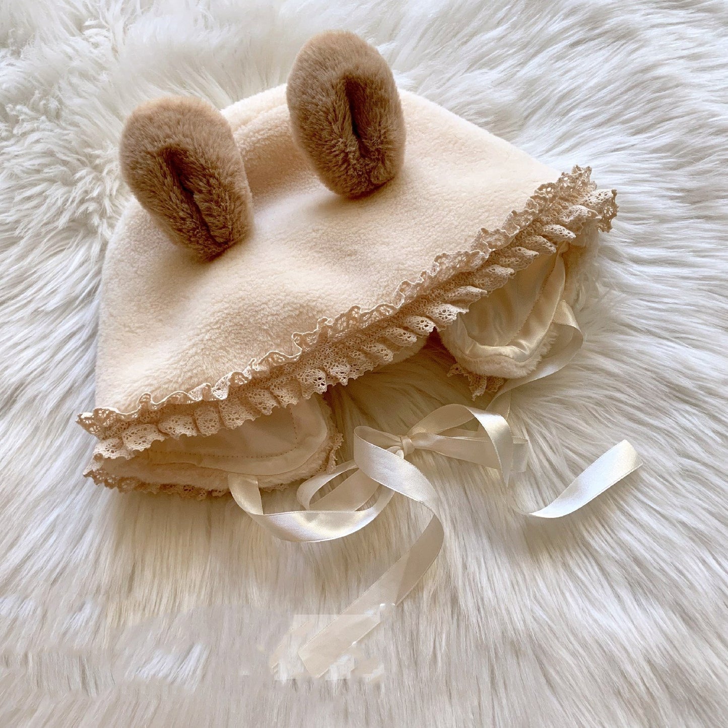 Plush warm rabbit ear hat  WS3039