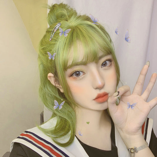 Lolita green short curly wig WS2232