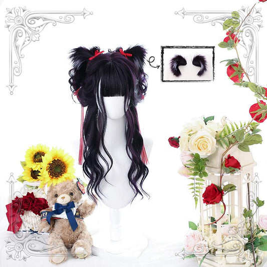 Lolita Purple Long Curly Wig WS1010