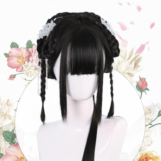 Chinese style long straight wig WS1325