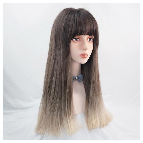 5 Colors Natural Lolita Long Straight Wig  WS1096