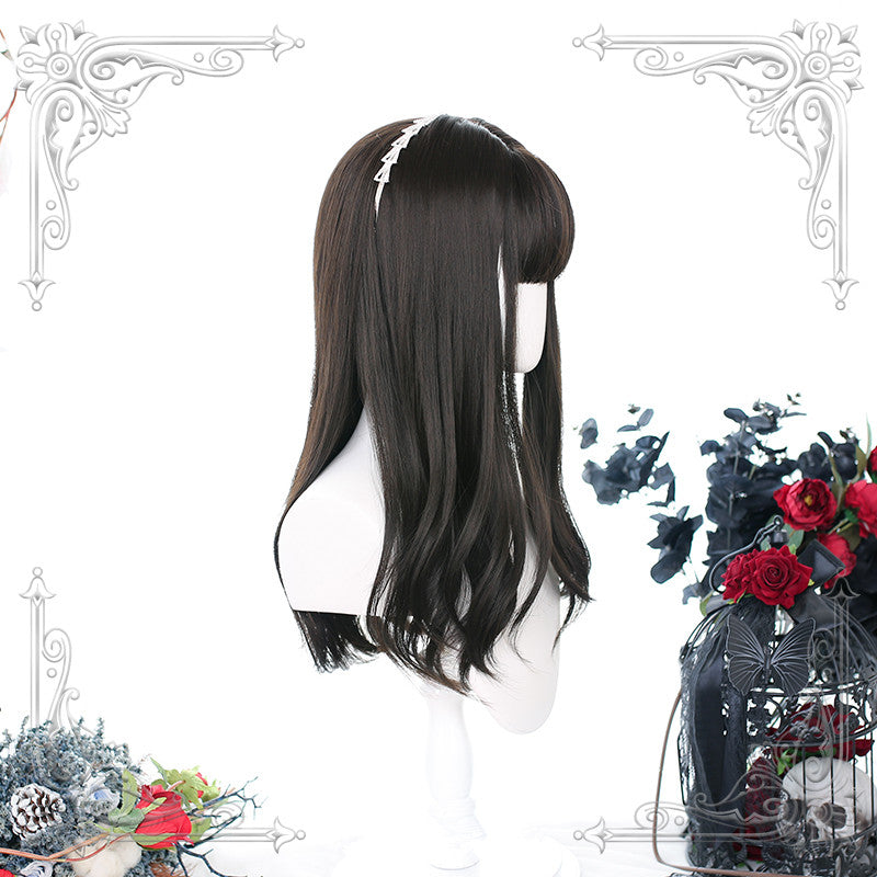 Lolita Black Yellow Straight Wig WS1078