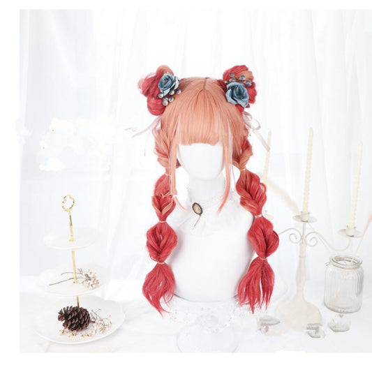 Medium-length instant noodle roll Lolita wig WS2145