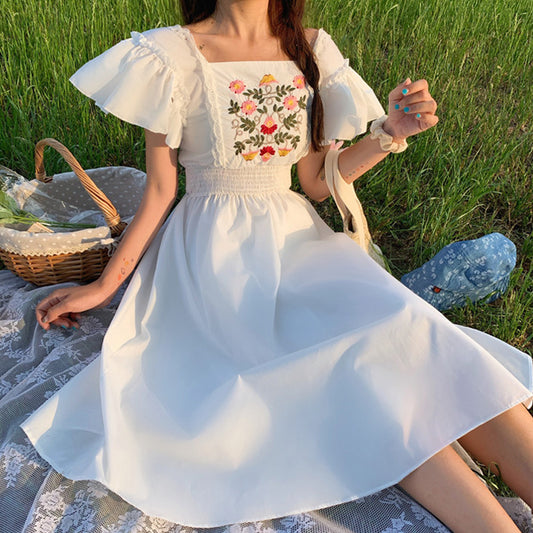 Sweet embroidered flower dress SS2470