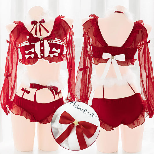 Red honey Christmas underwear set SS2337