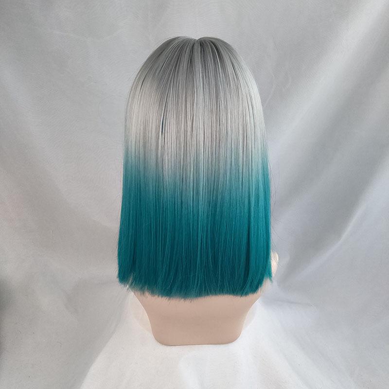 Harajuku mixed color short straight wig WS1192