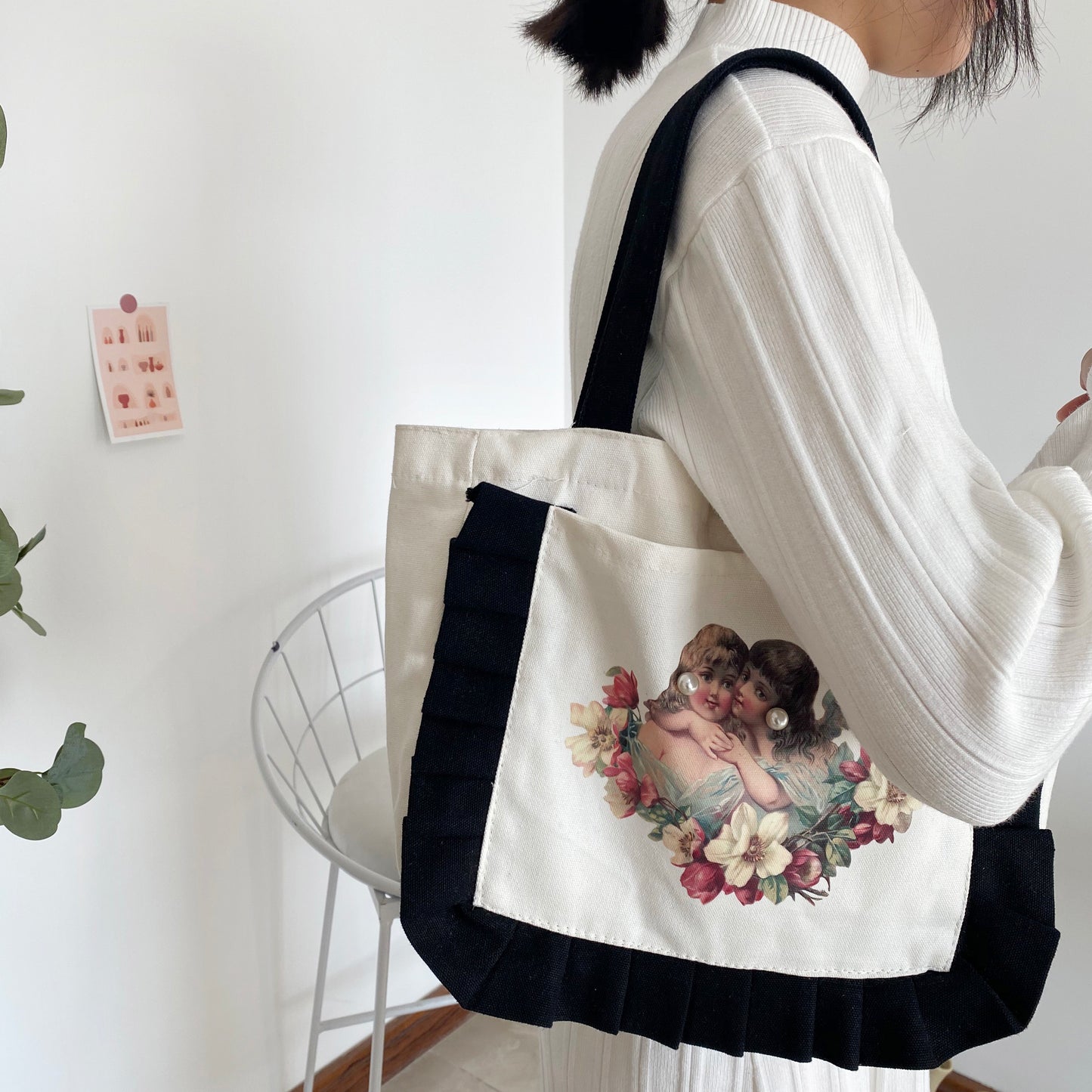 Simple literary cute lunch bag SS2539