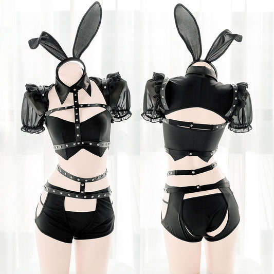 Punk rivet  lingerie set SS2476