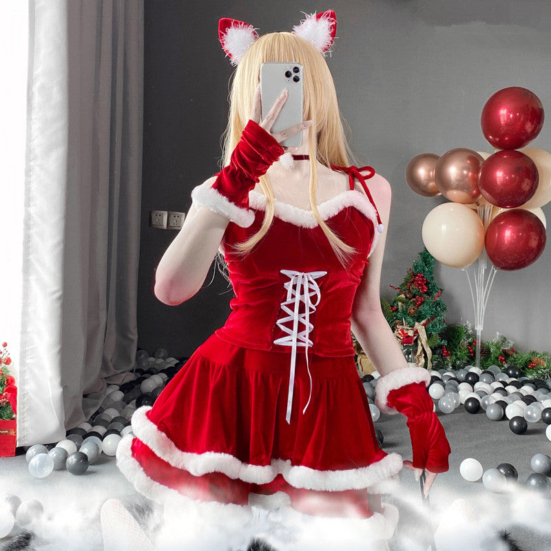 Sexy Bunny Girl Christmas Maid Outfit SS2692