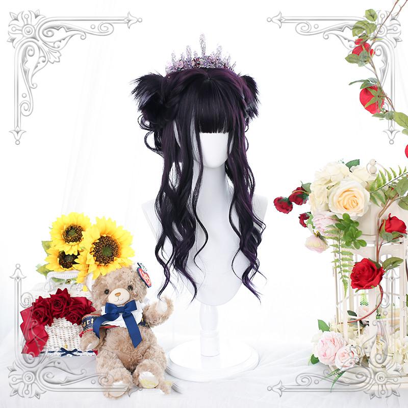 Lolita Purple Long Curly Wig WS1010