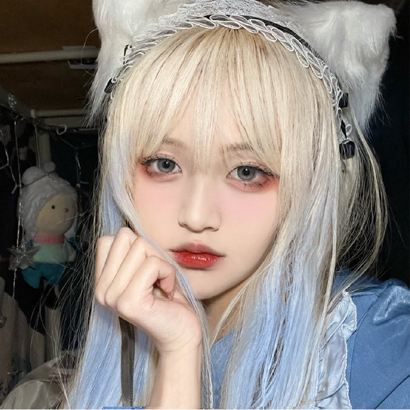 Fantasy ice blue wig WS2349