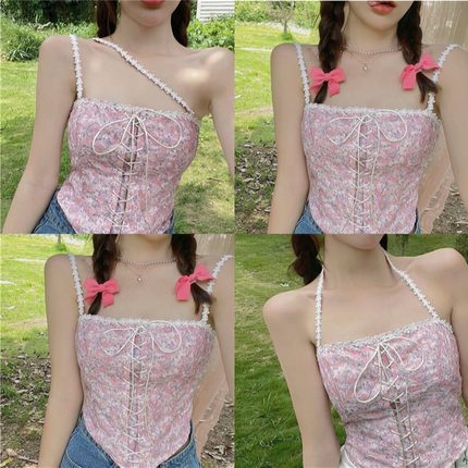 Irregular floral Summer vest top SS2604