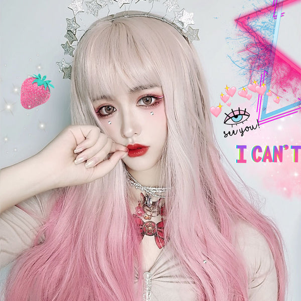 lolita pink gradient cute wig WS2261 – softshes