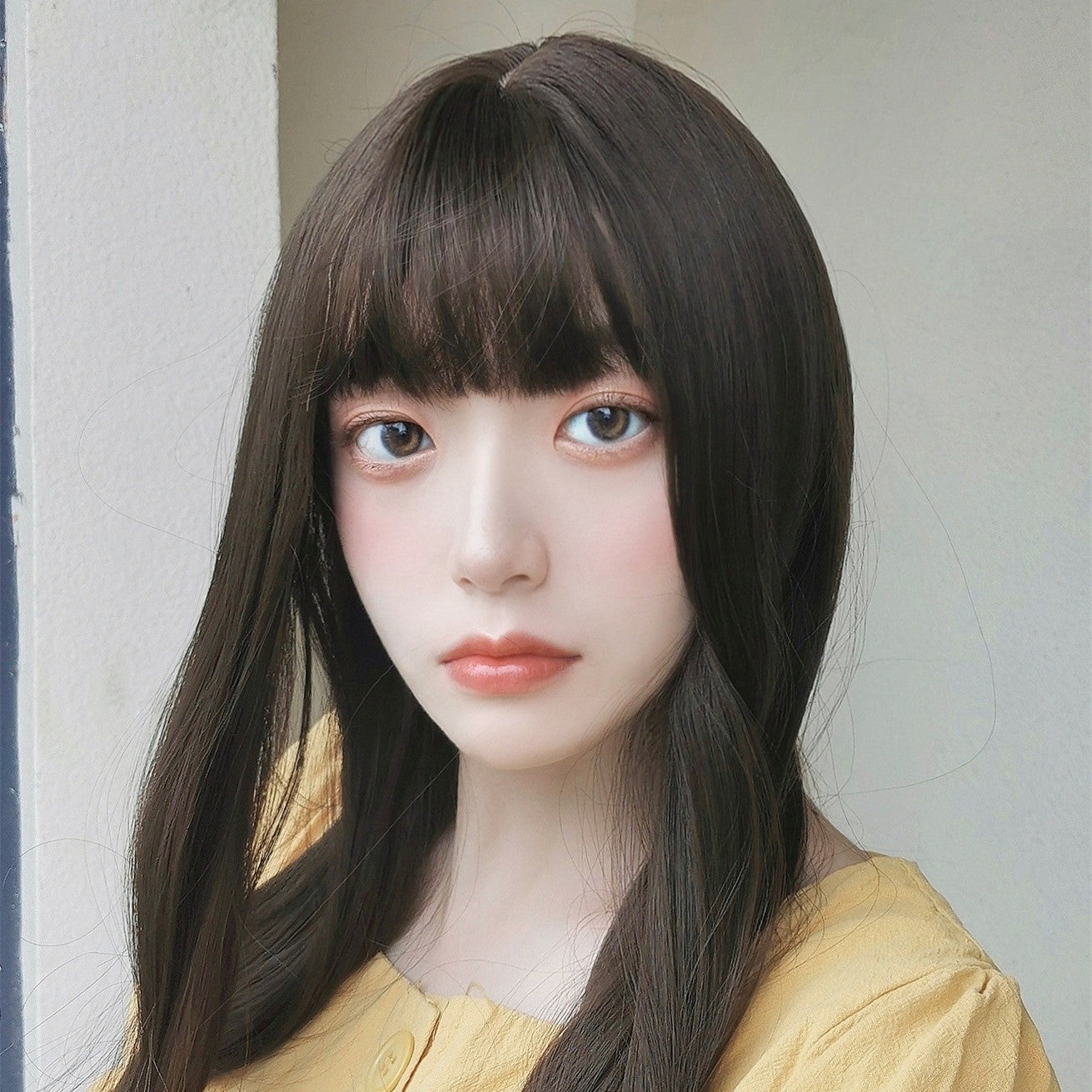 Lolita Black Brown Long Wig  WS1036