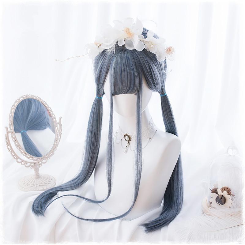 Air bangs long straight hair lolita Japanese wig WS2023